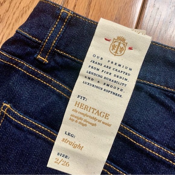 NWT Talbots Jeans Women’s Straight Leg 2 / 26 Blue Denim Mid Rise Dark Wash NEW - Picture 13 of 15